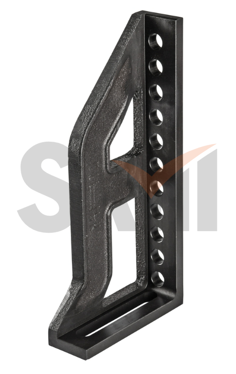 Упорный и крепежный угольник L300 с 11 отверстиями правый, Азотированный