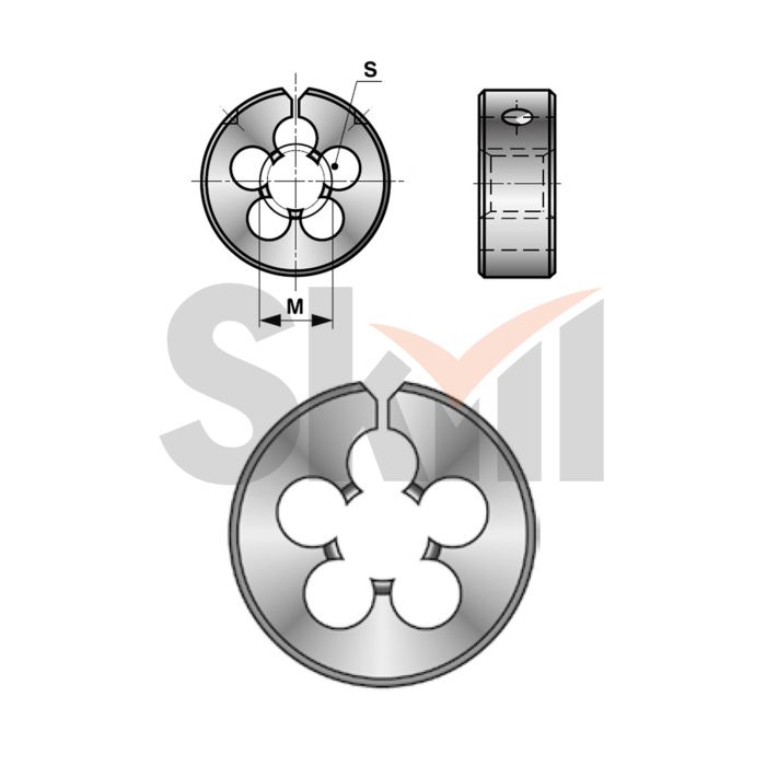 Плашка разрезная Bucovice Tools М12х1,5 HSS 6g 25,4х9,5мм 440123B