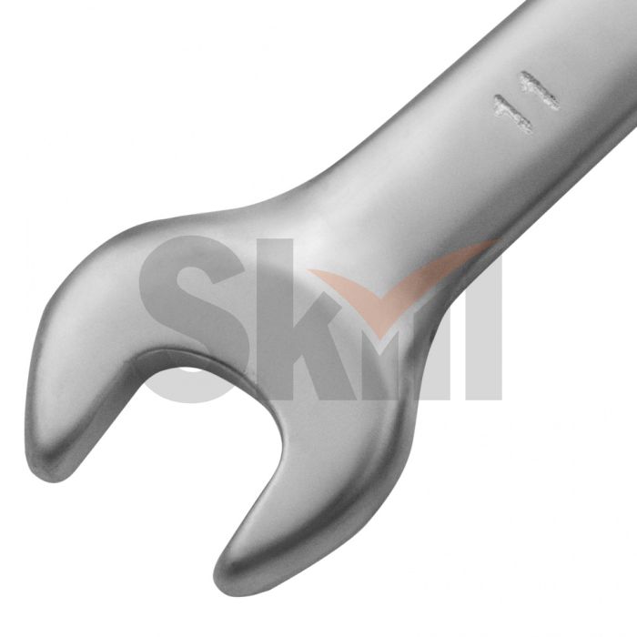 Ключ комбинированный, 11 мм, CrV, матовый хром Matrix