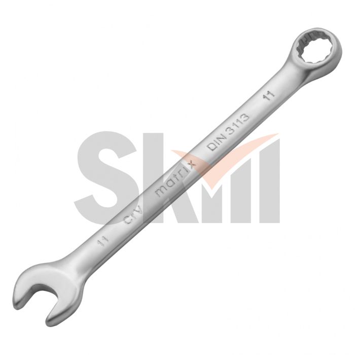 Ключ комбинированный, 11 мм, CrV, матовый хром Matrix