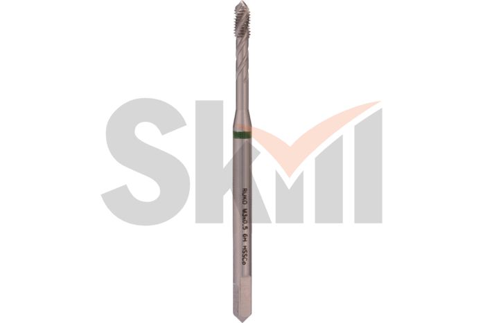 Метчик М 3,0х0,5 (Машинный, винт.) DIN371 HSS-G 6h C/2-3P R35 56мм a=2,7 Ruko 234030