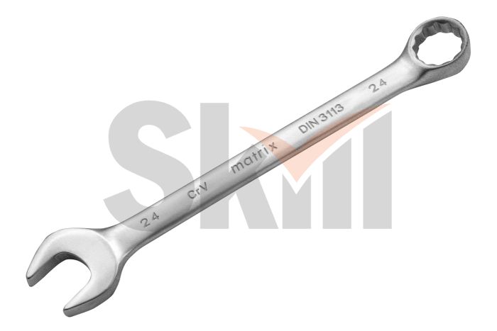 Ключ комбинированный, 24 мм, CrV, матовый хром Matrix