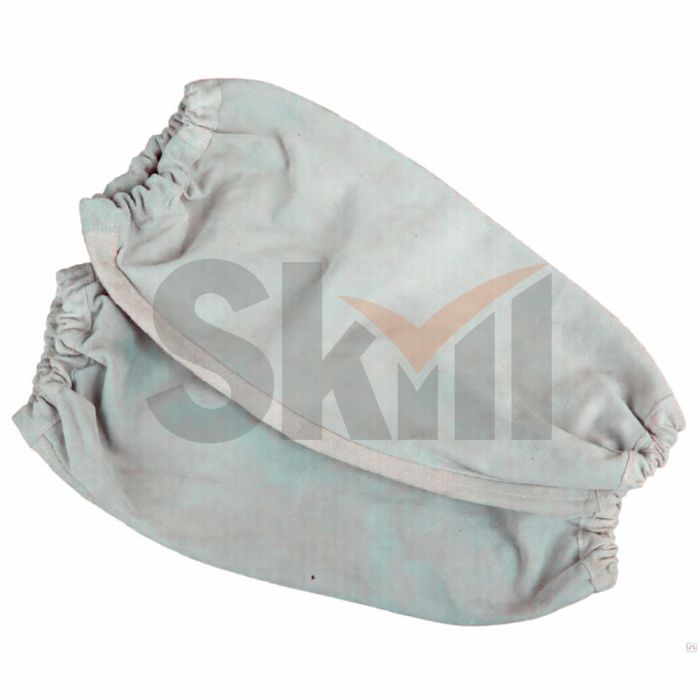 Нарукавники спилковые, серые (нить армированная 70ЛЛ), 10/100