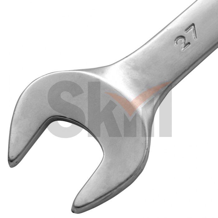 Ключ комбинированный, 27 мм, CrV, матовый хром Matrix