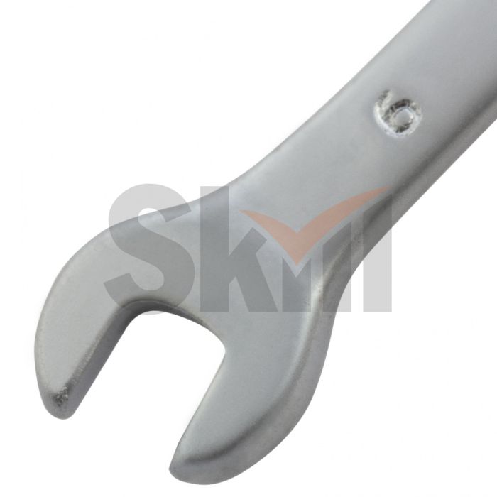 Ключ комбинированный, 6 мм, CrV, матовый хром Matrix