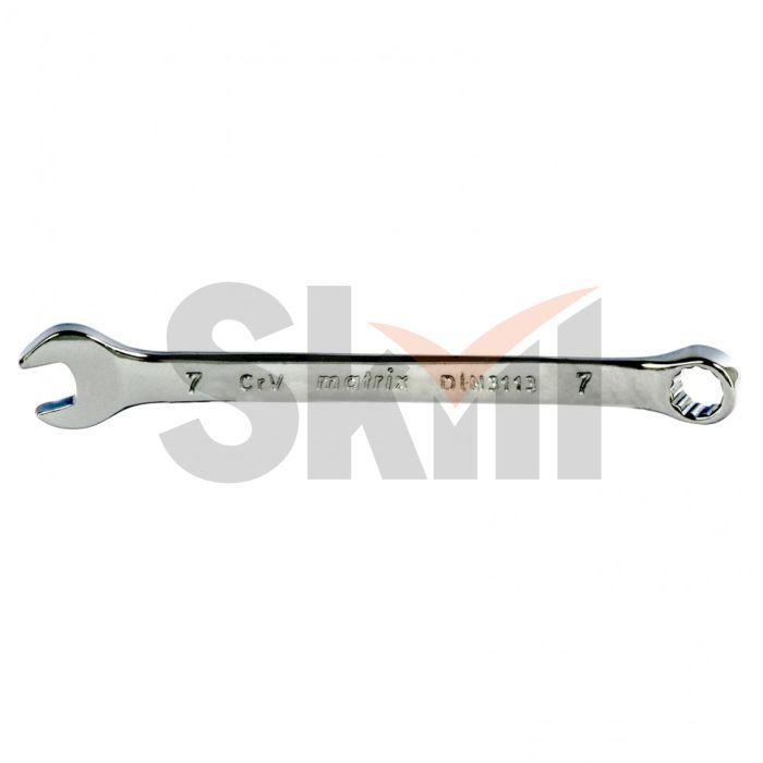 Ключ комбинированный, 7 мм, CrV, полированный хром Matrix