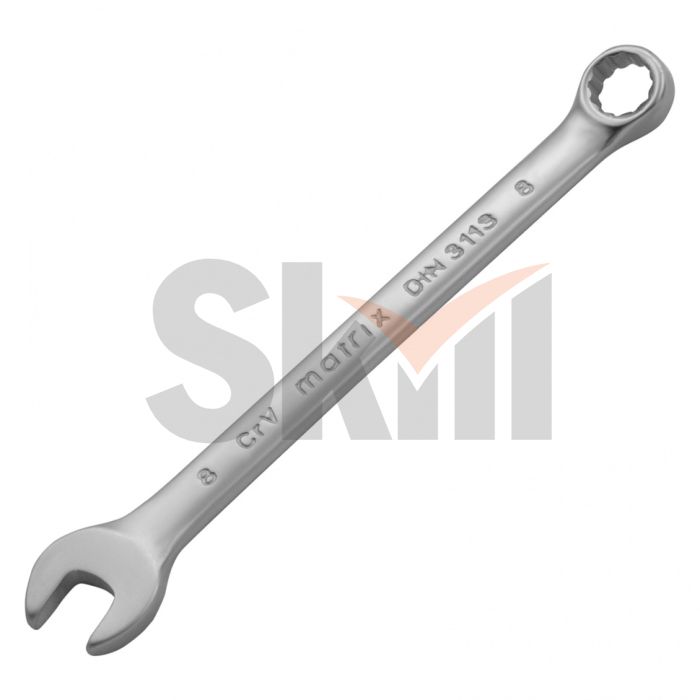 Ключ комбинированный, 8 мм, CrV, матовый хром Matrix