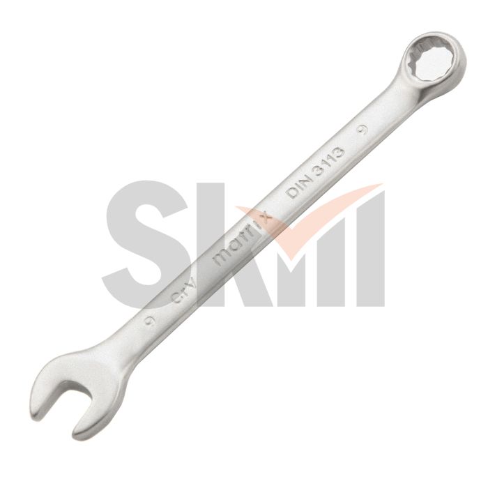 Ключ комбинированный, 9 мм, CrV, матовый хром Matrix