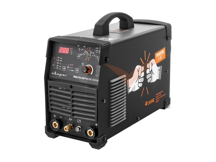 TIG 200 P AC/DC "REAL" (E201B) Black (маска+педаль+краги+набор MUTANT)