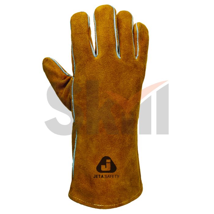JWK301-XL Ferrus 10/XL Перчатки сварщика JetaSafety с крагой из спилковой кожи с подкладкой изхлопча