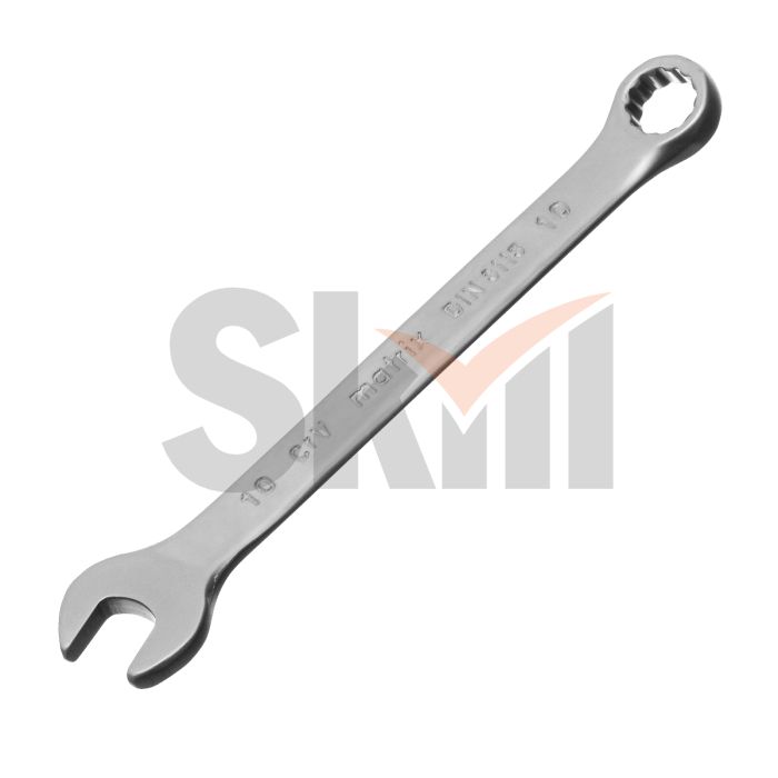 Ключ комбинированный, 10 мм, CrV, матовый хром Matrix