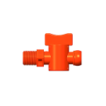 Вентиль запорный резьбовой для подачи СОЖ 1/2" - G1/2 оранжевый