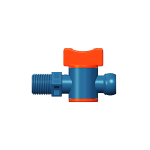 Вентиль запорный резьбовой для подачи СОЖ 1/2" - G1/2 синий