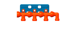 Разветвитель для подачи СОЖ из 1 в 4 проходной 1/2"