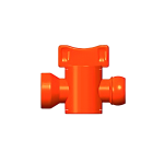 Вентиль запорный для подачи СОЖ 1/2" оранжевый