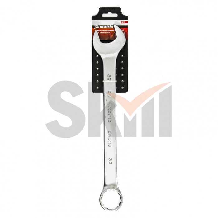 Ключ комбинированный, 32 мм, CrV, матовый хром Matrix