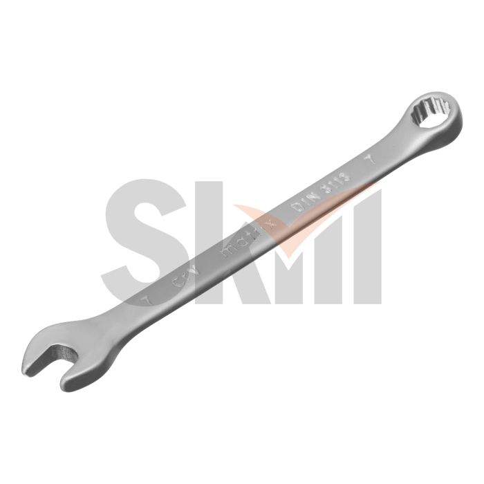 Ключ комбинированный, 7 мм, CrV, матовый хром Matrix