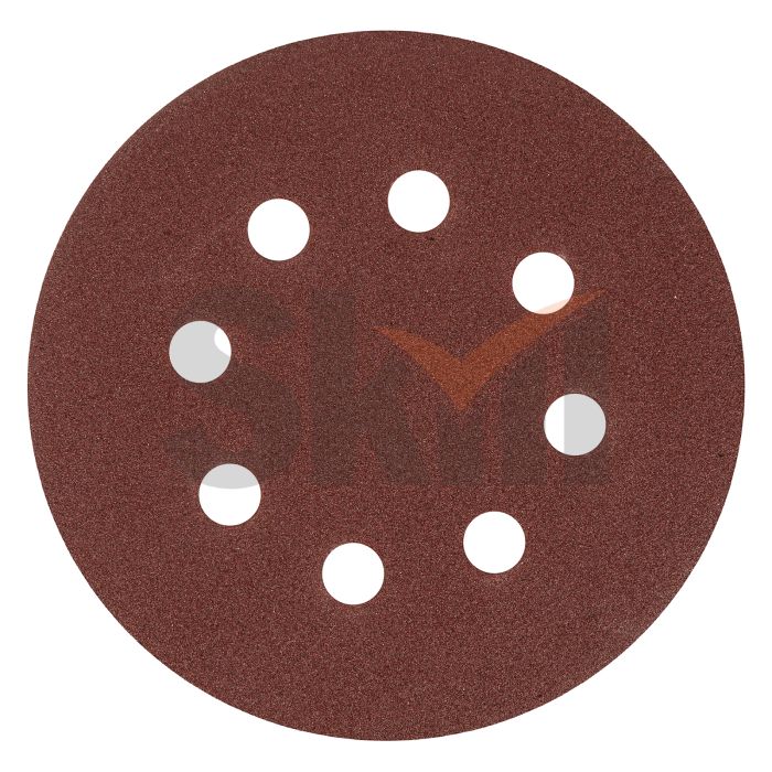 Круг абразивный на ворсовой подложке под "липучку", перфорированный, P 120, 125 мм, 5 шт.// Matrix