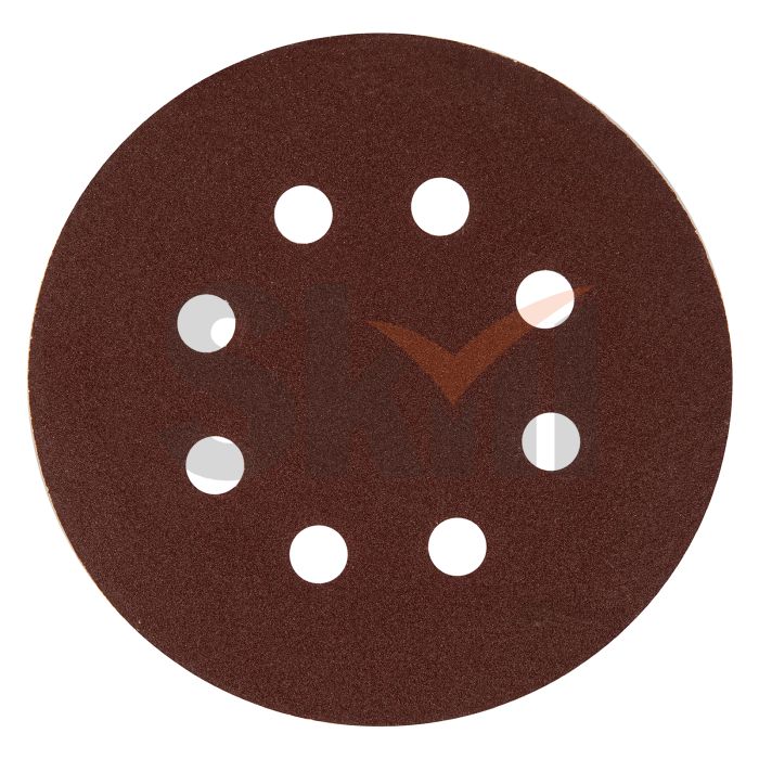 Круг абразивный на ворсовой подложке под "липучку", перфорированный, P 220, 125 мм, 5 шт.// Matrix