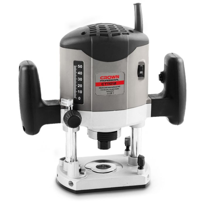 CT11012 CROWN Фрезер 1050Вт, цанга 8мм, ход 50мм, поддержка оборотов
