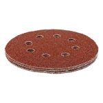 Круг абразивный на ворсовой подложке под "липучку", перфорированный, P 40, 125 мм, 5 шт.// Matrix