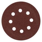Круг абразивный на ворсовой подложке под "липучку", перфорированный, P 80, 125 мм, 5 шт.// Matrix