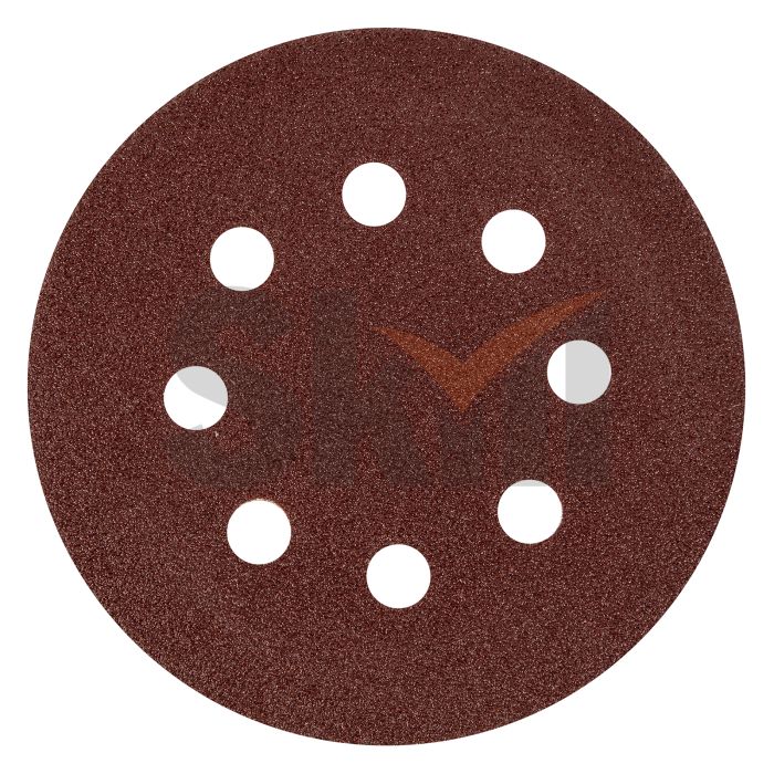 Круг абразивный на ворсовой подложке под "липучку", перфорированный, P 80, 125 мм, 5 шт.// Matrix