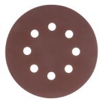 Круг абразивный на ворсовой подложке под "липучку", перфорированный, P 320, 125 мм, 5 шт.// Matrix