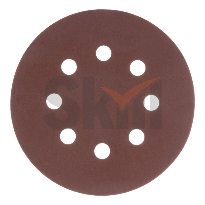 Круг абразивный на ворсовой подложке под "липучку", перфорированный, P 320, 125 мм, 5 шт.// Matrix