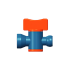Вентиль запорный для подачи СОЖ 1/4" синий