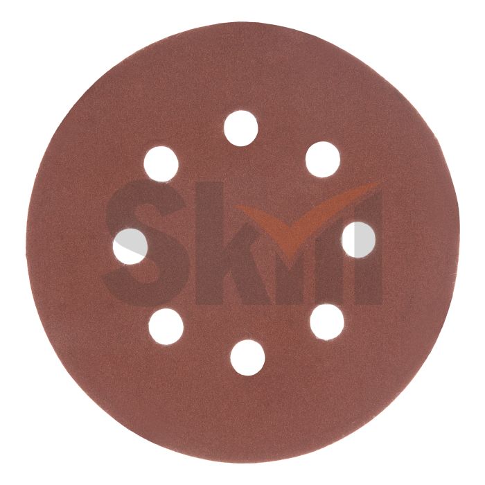 Круг абразивный на ворсовой подложке под "липучку", перфорированный, P 600, 125 мм, 5 шт.// Matrix