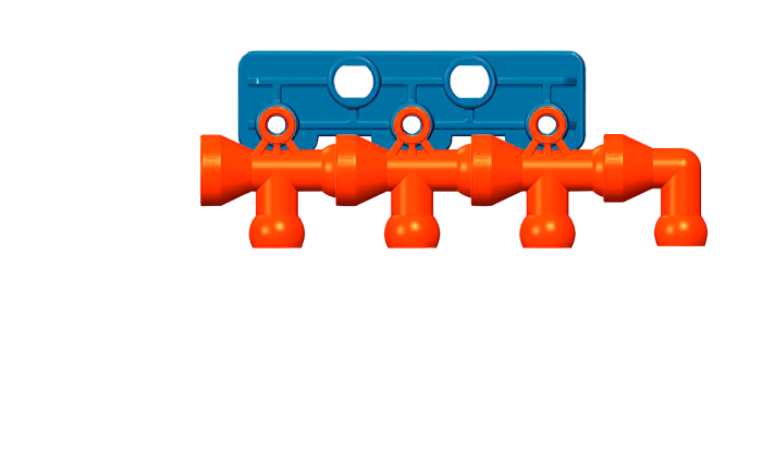 Разветвитель из 1 в 4 проходной 1/4"