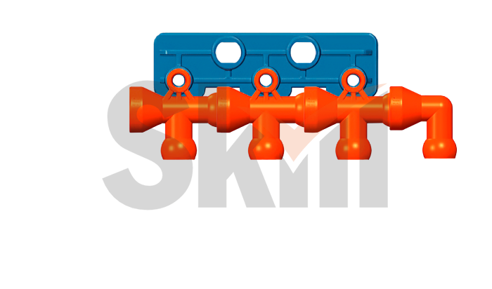 Разветвитель из 1 в 4 проходной 1/4"