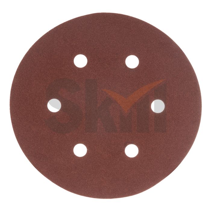 Круг абразивный на ворсовой подложке под "липучку", перфорированный, P 240, 150 мм, 5 шт.// Matrix