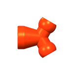 Тройник для подачи СОЖ Y-образный 1/4"