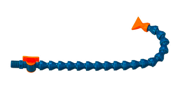 Трубка для подачи СОЖ 1/4" в сборе с запорным вентилем G1/4, плоское сопло