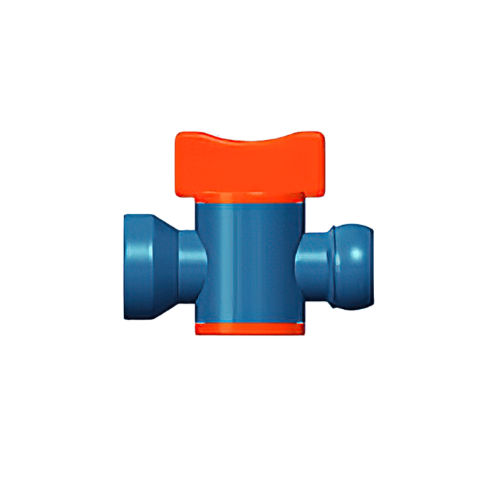 Вентиль запорный для подачи СОЖ 3/8" синий