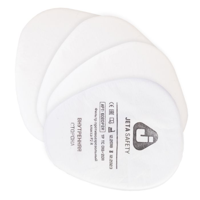 6020P2R Предфильтр противоаэрозольный Jeta Safety класса P2 R, в упаковке 4 шт