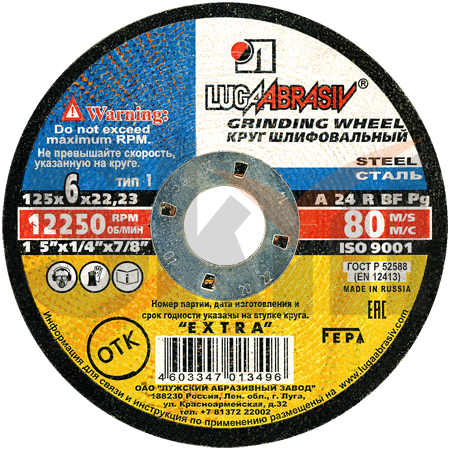 Круг шлиф. 1 125 6 22.23 A 24 R BF 80 ex.