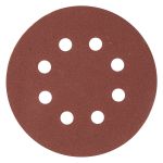 Круг абразивный на ворсовой подложке под "липучку", перфорированный, P 180, 125 мм, 5 шт.// Matrix