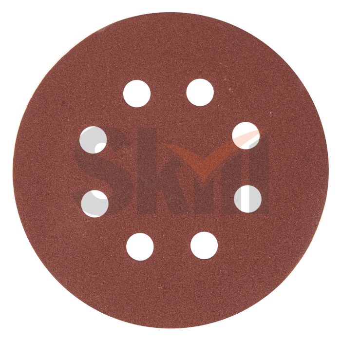 Круг абразивный на ворсовой подложке под "липучку", перфорированный, P 180, 125 мм, 5 шт.// Matrix