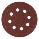 Круг абразивный на ворсовой подложке под "липучку", перфорированный, P 60, 125 мм, 5 шт.// Matrix