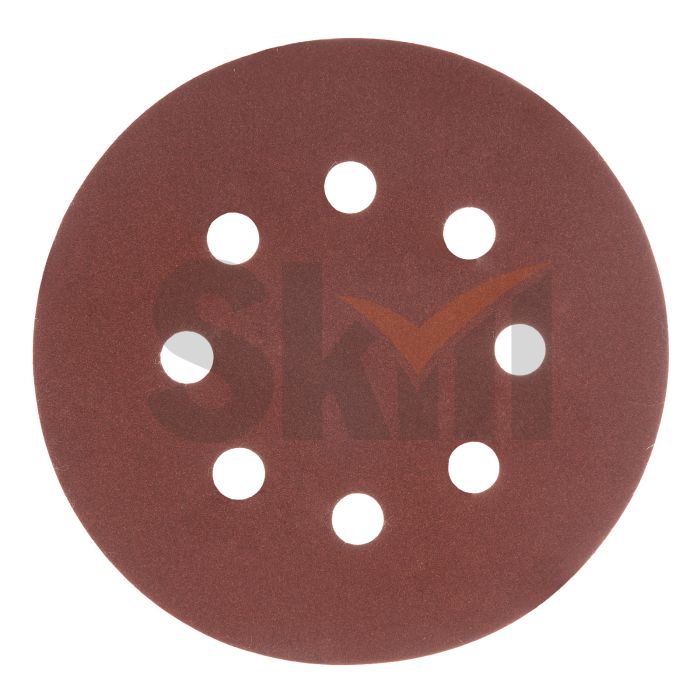 Круг абразивный на ворсовой подложке под "липучку", перфорированный, P 240, 125 мм, 5 шт.// Matrix
