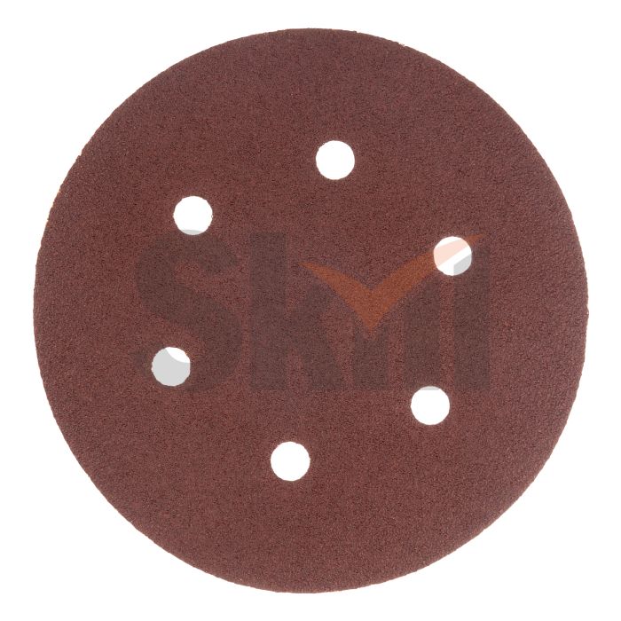 Круг абразивный на ворсовой подложке под "липучку", перфорированный, P 40, 150 мм, 5 шт.// Matrix