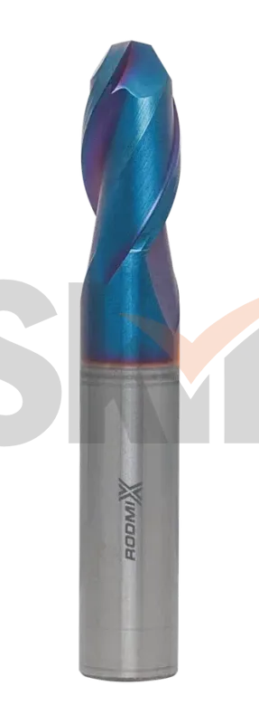 Концевая сферическая фреза 4 зуба, HRC 65, Nano Blue 1х2х50 R0,5