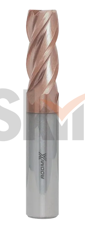 Концевая фреза с угловым радиусом 4 зуба, HRC 55, TiSiN 3х4х50 R0,5