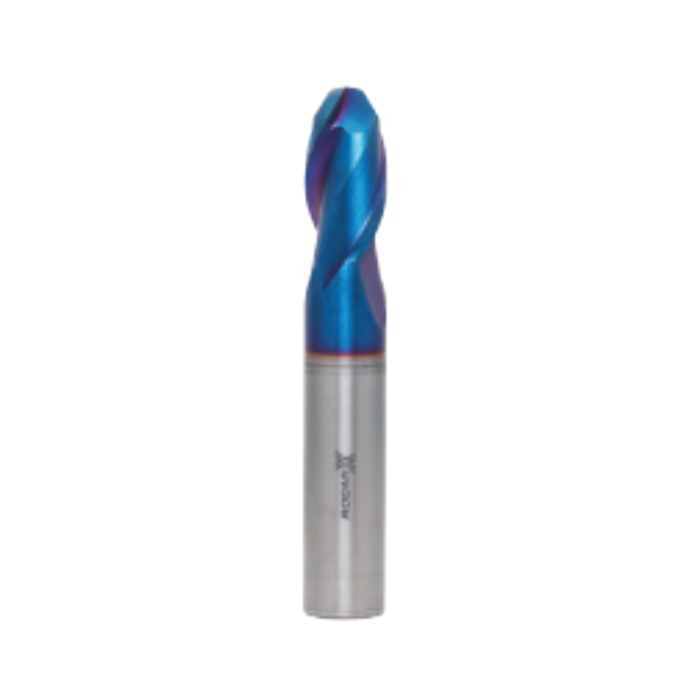 Концевая сферическая фреза 4 зуба, HRC 65, Nano Blue 4х8х50 R2