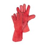 Краги спилковые красные (пр-во Foxweld)