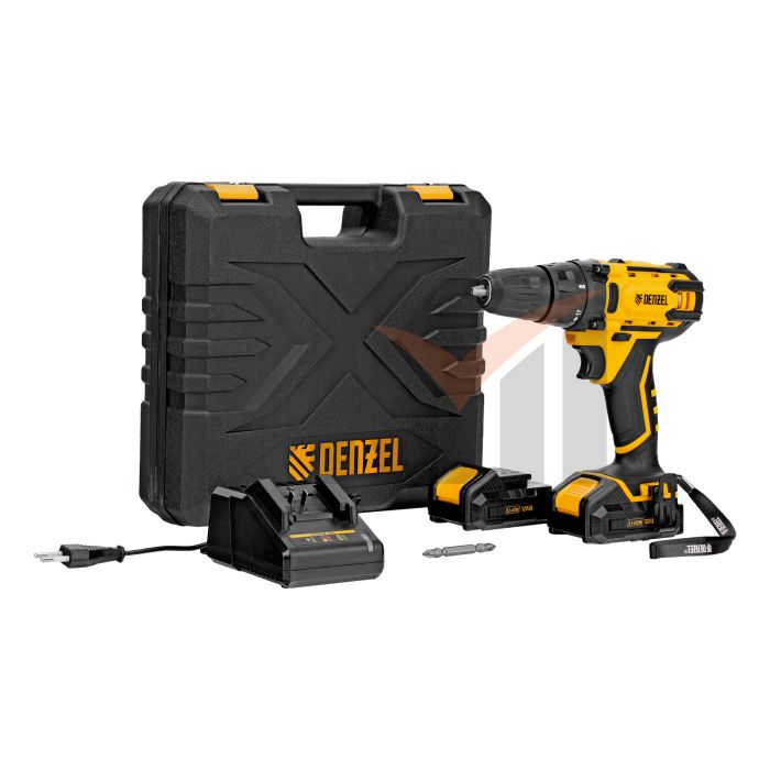 Дрель-шуруповерт аккумуляторная CDL-12-02BM, Li-Ion, 12 В, 2 акк.// Denzel