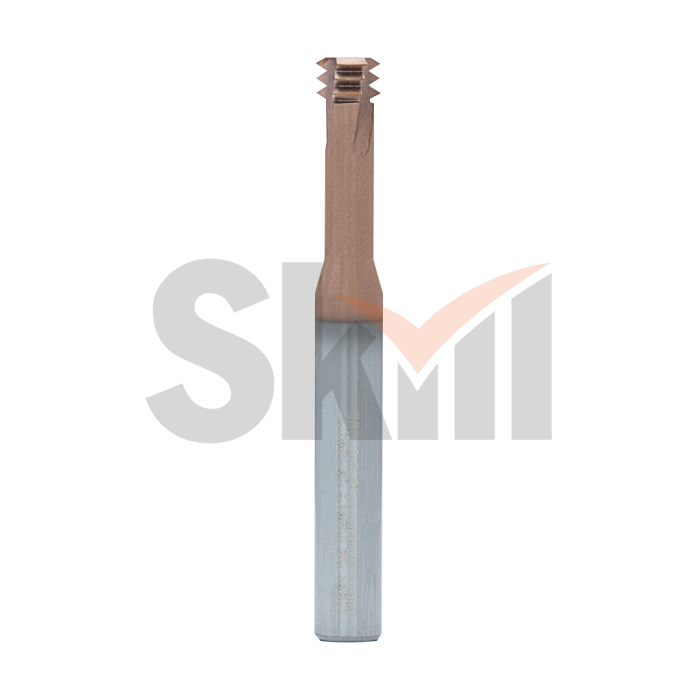 Резьбовая твердосплавная фреза с укороченной режущей частью, HRC 55, TiSiN М2,5х0,45